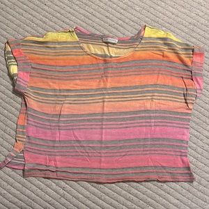 Colorful Striped Crop Top 💛💜🧡💖